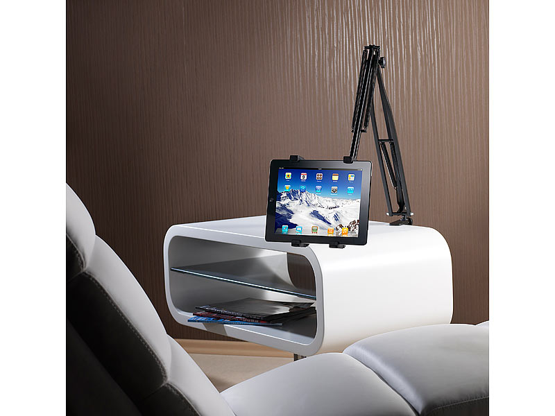 Callstel Tisch-Ständer und Wand-Halter für iPads und Tablet-PCs