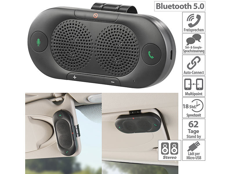 Auto-Bluetooth-Lautsprecher Auto-Bluetooth-Lautsprecher ABS Auto-Bluetooth-Freisprecheinrichtung  Drahtloser Sonnenblenden-Empfänger-Adapter Freisprech-MP3-Lautsprecher mit:  : Elektronik & Foto