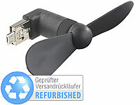 Callstel Mini-Ventilator, USB & Micro-USB-Stecker für PC, Versandrückläufer