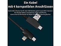 ; Multi-USB-Kabel für USB A und C, Micro-USB und 8-PIN Multi-USB-Kabel für USB A und C, Micro-USB und 8-PIN Multi-USB-Kabel für USB A und C, Micro-USB und 8-PIN Multi-USB-Kabel für USB A und C, Micro-USB und 8-PIN 