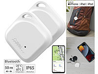 Callstel 2er-Set Schlüssel & Gegenstandsfinder, Apple-AirTag-kompatibel, MFi; Schlüsselfinder mit Bluetooth und Fernauslöser Schlüsselfinder mit Bluetooth und Fernauslöser Schlüsselfinder mit Bluetooth und Fernauslöser Schlüsselfinder mit Bluetooth und Fernauslöser 