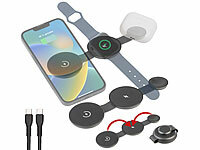 Callstel 2er-Set 3in1-Ladegerät für iPhone, AirPods und Apple Watch, MagSafe