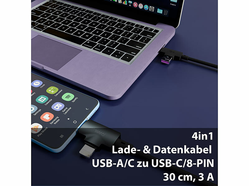 ; Multi-USB-Kabel für USB A und C, Micro-USB und 8-PIN Multi-USB-Kabel für USB A und C, Micro-USB und 8-PIN Multi-USB-Kabel für USB A und C, Micro-USB und 8-PIN Multi-USB-Kabel für USB A und C, Micro-USB und 8-PIN 