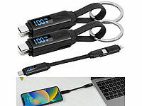 Callstel Kurze Lightning-Kabel, USB C Schnellladekabel 100w; Mobiler Akku-Thermodrucker für Android und iOS Mobiler Akku-Thermodrucker für Android und iOS Mobiler Akku-Thermodrucker für Android und iOS 