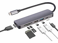 Callstel Speicherkartenleser, Dockingstation USB 3.0, HDMI USB Hub