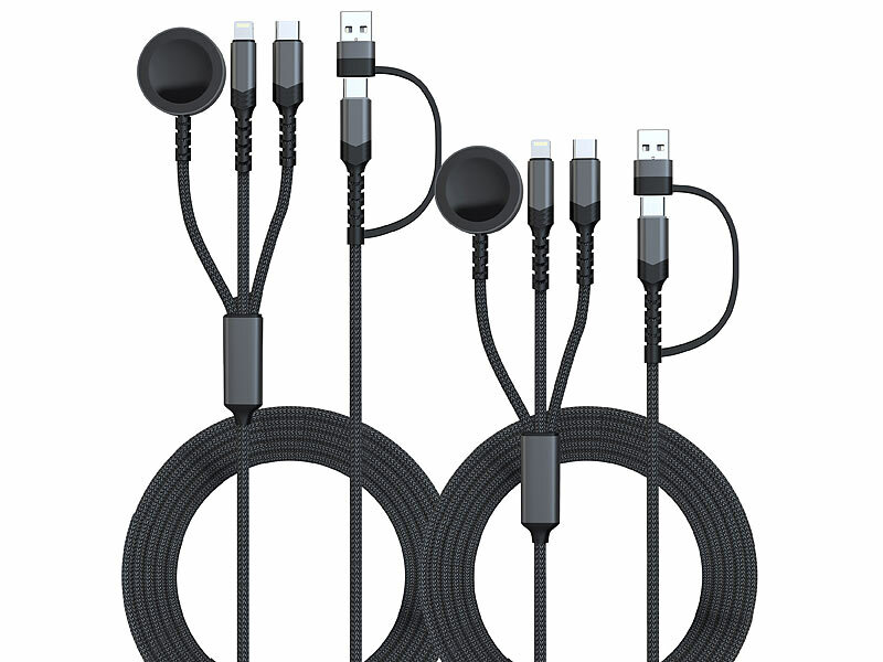 ; Multi-USB-Kabel für USB A und C, Micro-USB und 8-PIN Multi-USB-Kabel für USB A und C, Micro-USB und 8-PIN Multi-USB-Kabel für USB A und C, Micro-USB und 8-PIN 