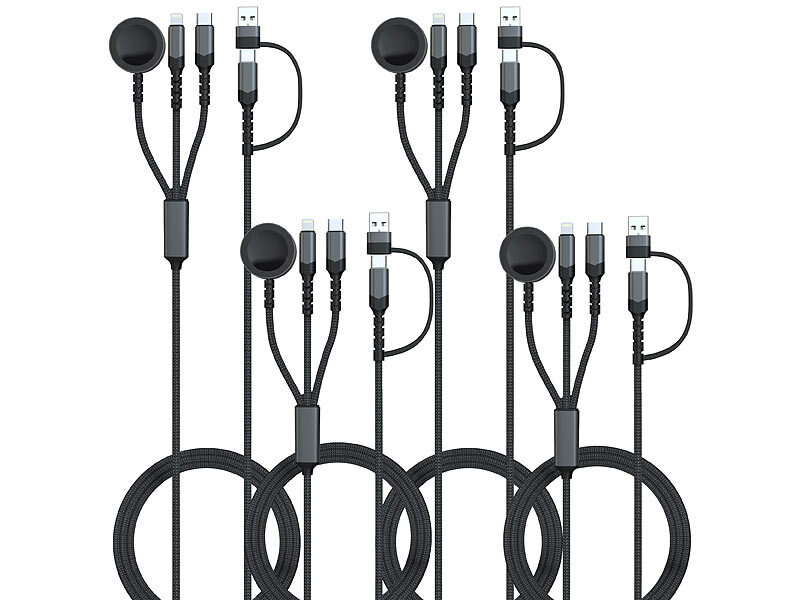 ; Multi-USB-Kabel für USB A und C, Micro-USB und 8-PIN Multi-USB-Kabel für USB A und C, Micro-USB und 8-PIN Multi-USB-Kabel für USB A und C, Micro-USB und 8-PIN 