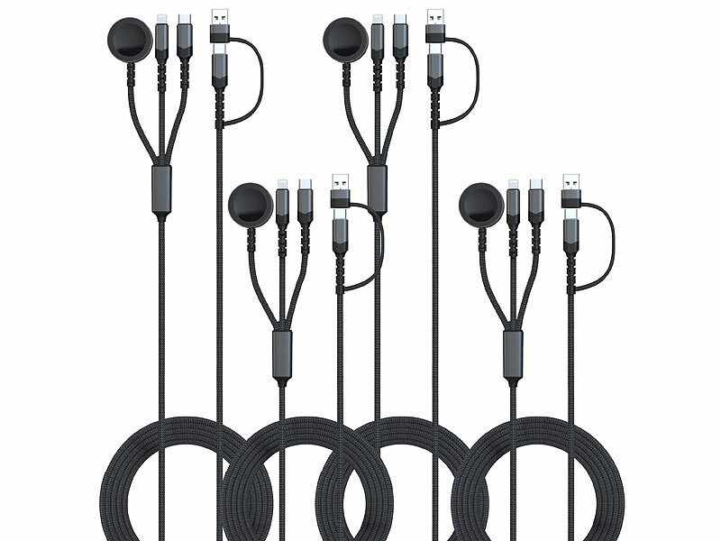 ; Multi-USB-Kabel für USB A und C, Micro-USB und 8-PIN Multi-USB-Kabel für USB A und C, Micro-USB und 8-PIN Multi-USB-Kabel für USB A und C, Micro-USB und 8-PIN 