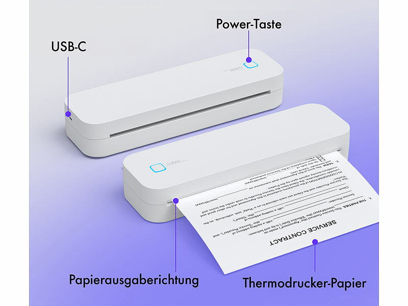 ; Mobiler Akku-Thermodrucker für Android und iOS, Selbstklebende Thermorollen, BPA-frei Mobiler Akku-Thermodrucker für Android und iOS, Selbstklebende Thermorollen, BPA-frei Mobiler Akku-Thermodrucker für Android und iOS, Selbstklebende Thermorollen, BPA-frei 