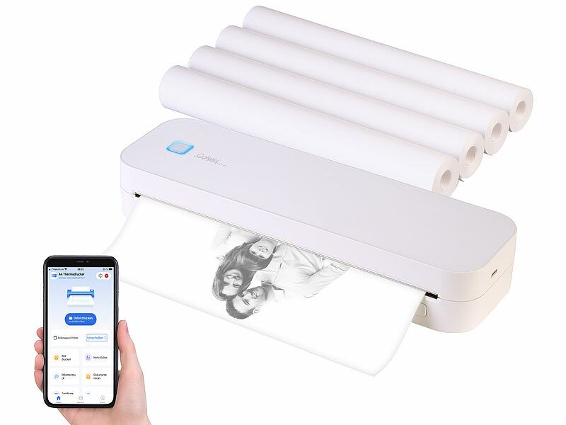 ; Mobiler Akku-Thermodrucker für Android und iOS, Selbstklebende Thermorollen, BPA-frei Mobiler Akku-Thermodrucker für Android und iOS, Selbstklebende Thermorollen, BPA-frei Mobiler Akku-Thermodrucker für Android und iOS, Selbstklebende Thermorollen, BPA-frei 